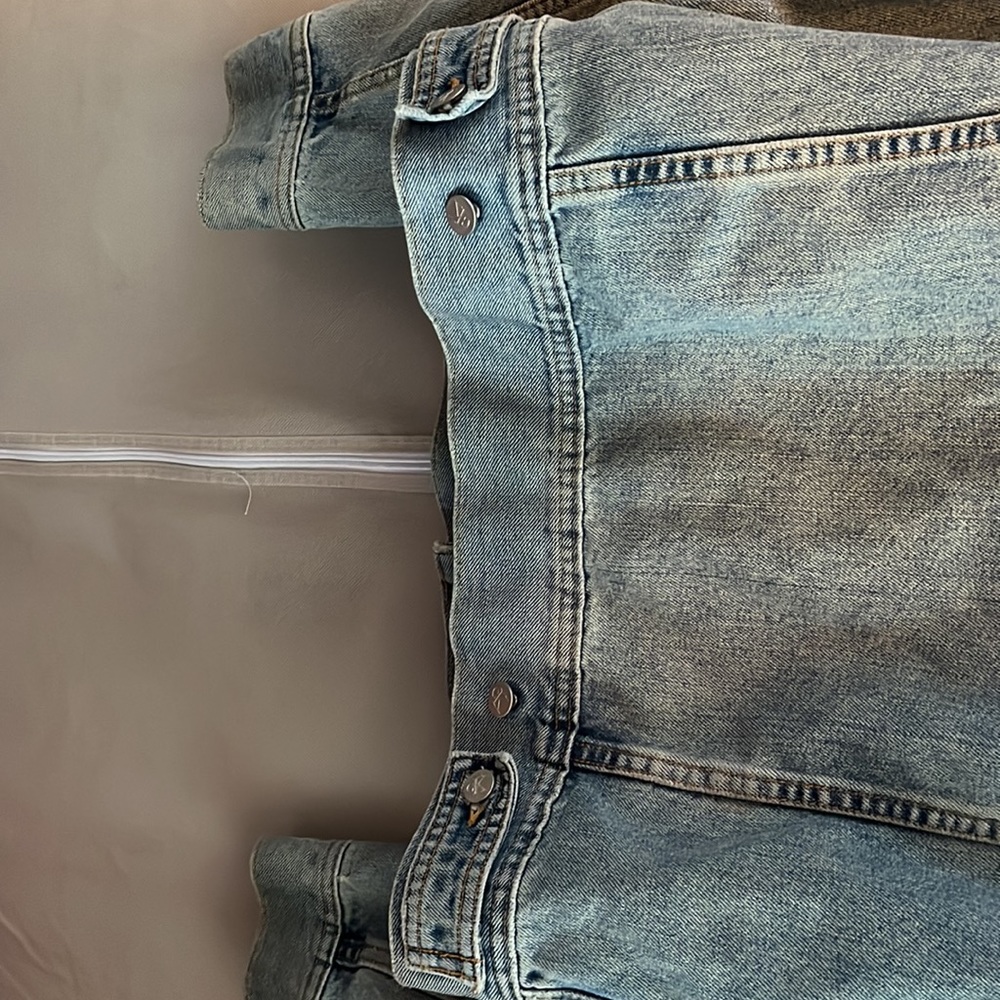 Vintage Calvin Klein Men's XL Denim Jean Jacket, Stone Washed - Picture 7 of 8